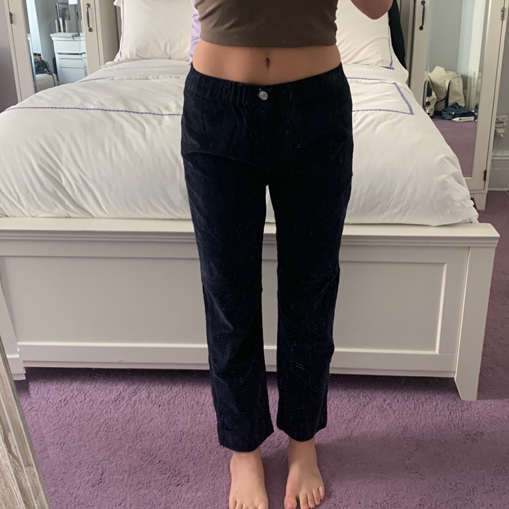 Brandy Melville Navy Corduroy Pants